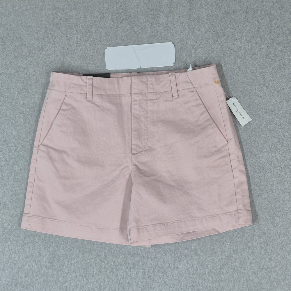 Banana Republic Women Shorts 0 Pink Chino Twill Authentic 4" Inseam NWT
